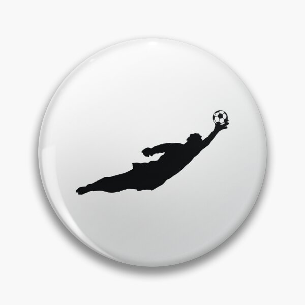 Item preview, Goal Keeper, Soccer player, soccer Silhouette, Soccer player kicking a ball designed and sold by BlueDiamond-19.