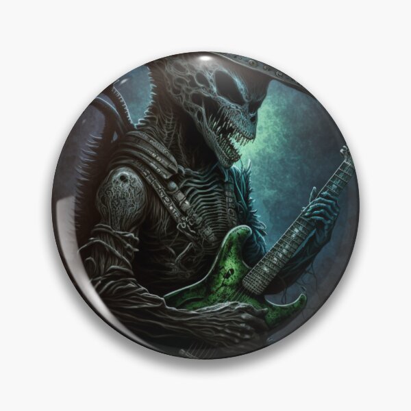 Item preview, Alien guitar player, Guitarist UFO, Space Sci-fi art designed and sold by YZO-Design.