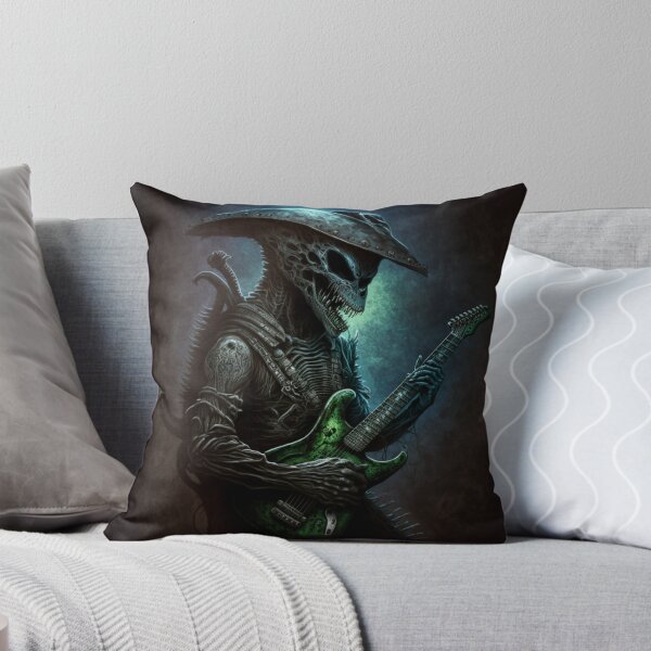 Item preview, Alien guitar player, Guitarist UFO, Space Sci-fi art designed and sold by YZO-Design.