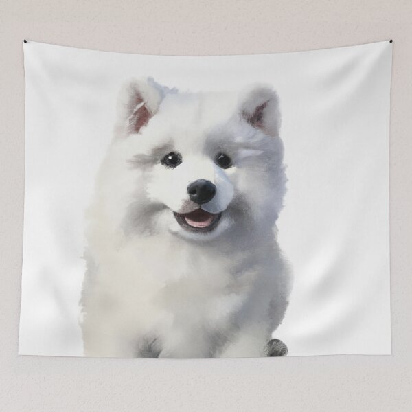 Item preview, Cute Samoyed Drawing designed and sold by WeHeartAnimals.