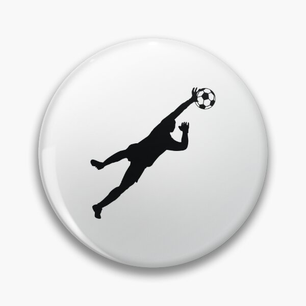 Item preview, Goal Keeper, Soccer player, soccer Silhouette, Soccer player kicking a ball designed and sold by BlueDiamond-19.