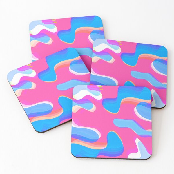 Item preview, Multicolor Neon Pink, Neon Blue, Purple, White and Blue Tones Bubbly Pattern Design designed and sold by theprintedclub.