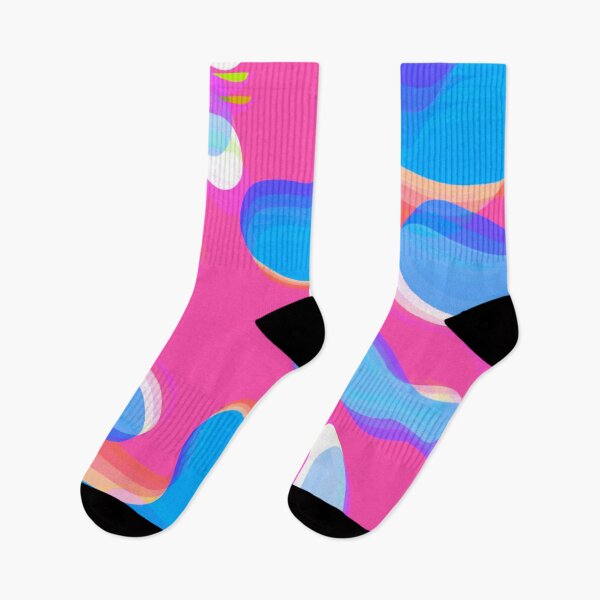 Item preview, Multicolor Neon Pink, Neon Blue, Purple, White and Blue Tones Bubbly Pattern Design designed and sold by theprintedclub.