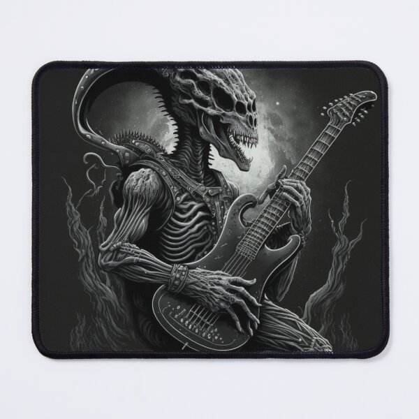 Item preview, Alien guitar player, Guitarist UFO, Space Sci-fi art designed and sold by YZO-Design.