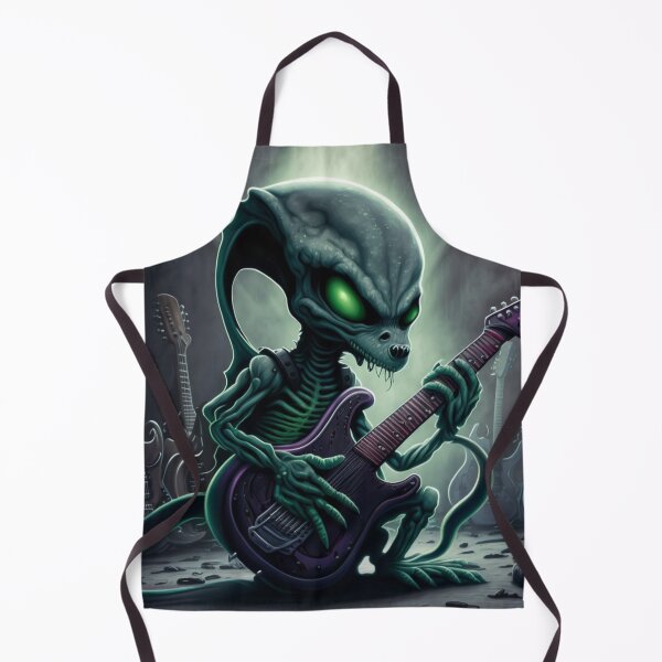 Item preview, Alien guitar player, Guitarist UFO, Space Sci-fi art designed and sold by YZO-Design.