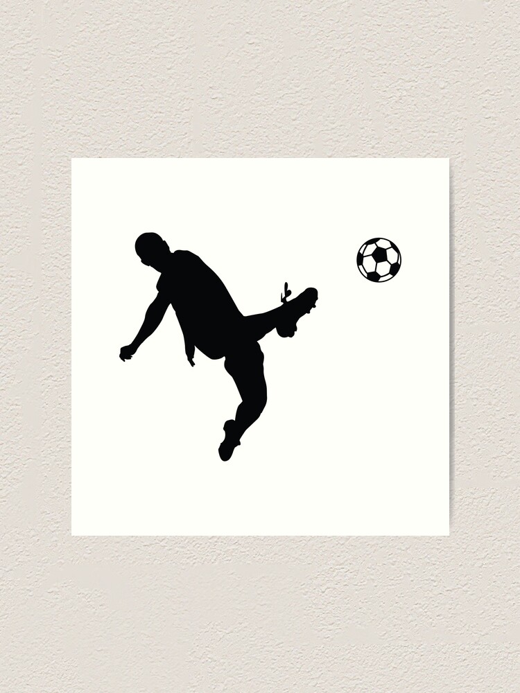 Art Poster Football Soccer Silhouette