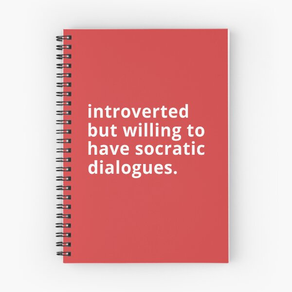 Item preview, INTROVERTED BUT WILLING TO HAVE SOCRATIC DIALOGUES FOR PLATO & SOCRATES LOVERS designed and sold by The Bookworm Store.