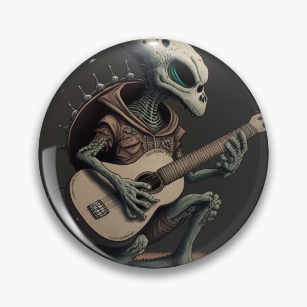 Item preview, Alien guitar player, Guitarist UFO, Space Sci-fi art designed and sold by YZO-Design.