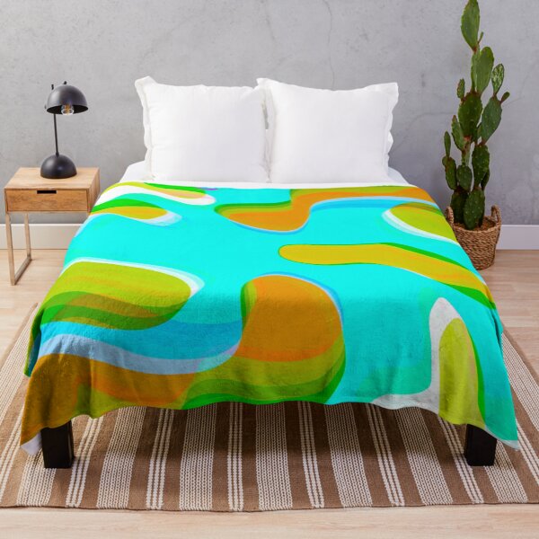 Item preview, Multicolor Neon Blue, Neon Green, White, Orange, Yellow, and Green Tones Bubbly Pattern Design designed and sold by theprintedclub.
