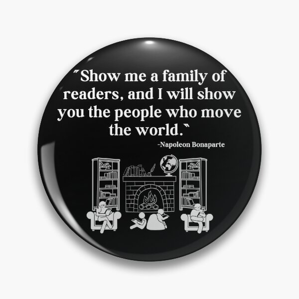 Item preview, Show me a family of Readers - Napoleon Bonaparte Quote - White Text designed and sold by TheKnightWriter.