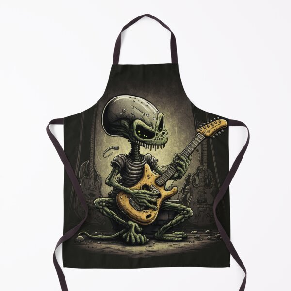 Item preview, Alien guitar player, Guitarist UFO, Space Sci-fi art designed and sold by YZO-Design.