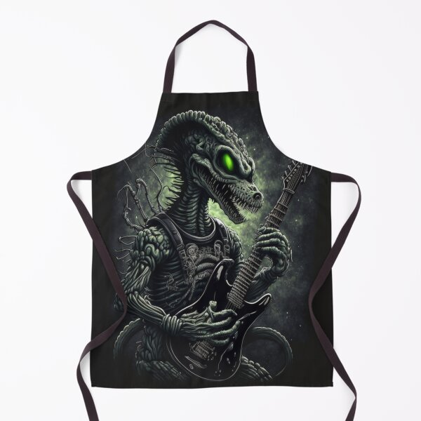 Item preview, Alien guitar player, Guitarist UFO, Space Sci-fi art designed and sold by YZO-Design.