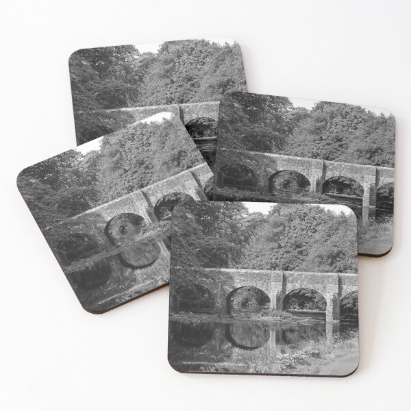 Item preview, Antrim Castle Park Bridge bw vert designed and sold by eddiebarronshop.