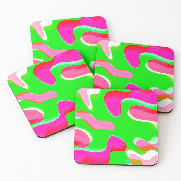 Item preview, Multicolor Neon Pink, Neon Green, White and Pink Tones Bubbly Pattern Design designed and sold by theprintedclub.