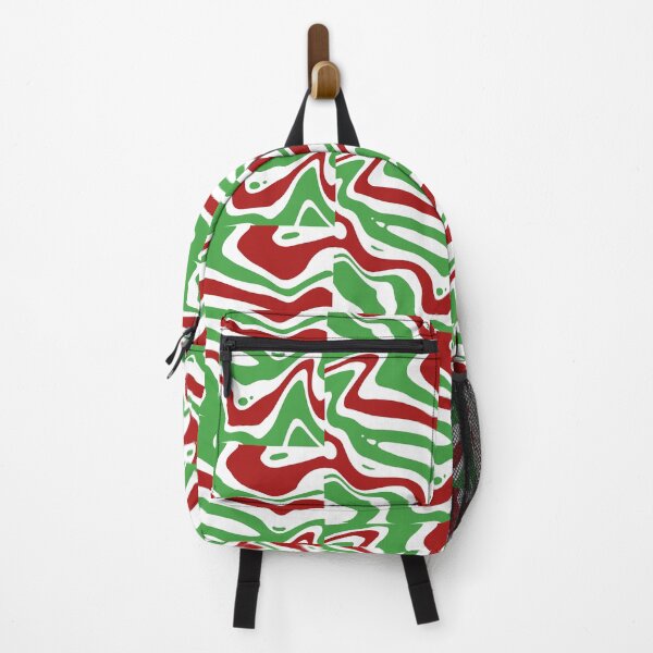 Item preview, Christmas green and red wavy pattern designed and sold by IceyDel.