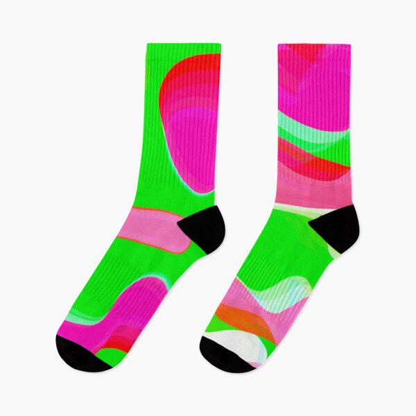Item preview, Multicolor Neon Pink, Neon Green, White and Pink Tones Bubbly Pattern Design designed and sold by theprintedclub.