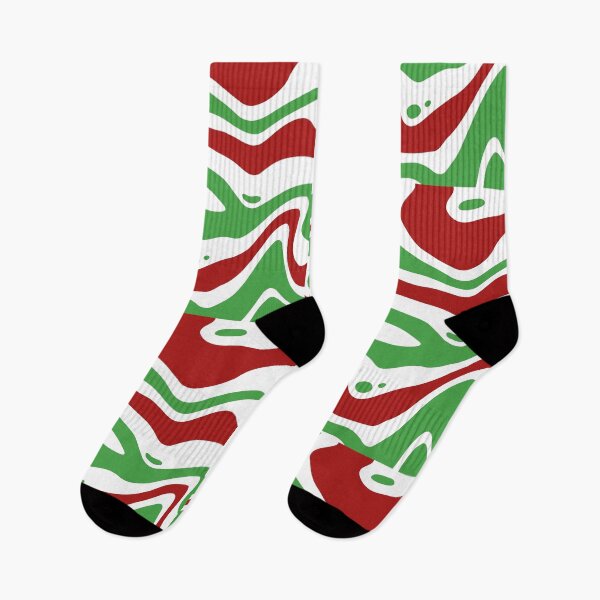 Item preview, Christmas green and red wavy pattern  designed and sold by IceyDel.