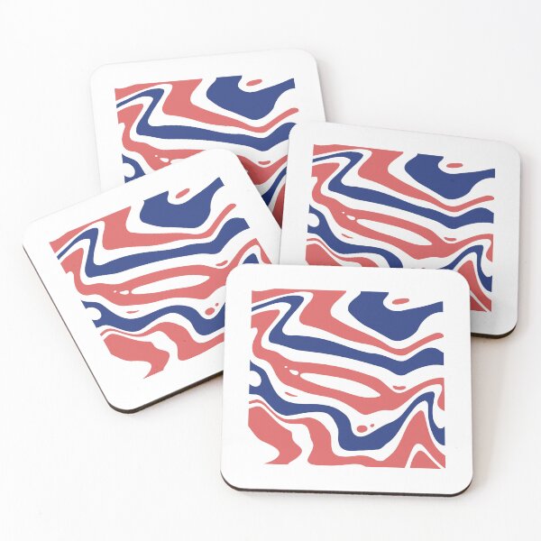 Item preview, Blue and red wavy pattern designed and sold by IceyDel.