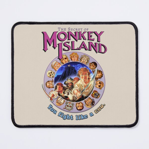 Item preview, Secret of Monkey Island - YOU FIGHT LIKE A COW. Classic MS-DOS point and click graphic adventure game! designed and sold by RetroTeeStudio.