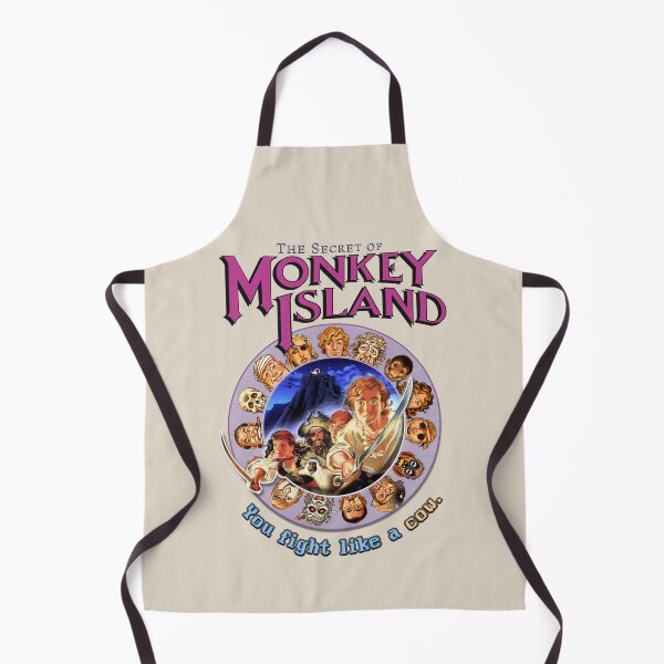 Item preview, Secret of Monkey Island - YOU FIGHT LIKE A COW. Classic MS-DOS point and click graphic adventure game! designed and sold by RetroTeeStudio.