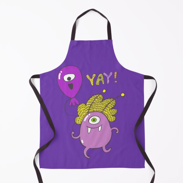 Item preview, Happy Pink Oneeye Monster with Balloon Yay! designed and sold by KOTOdesign.