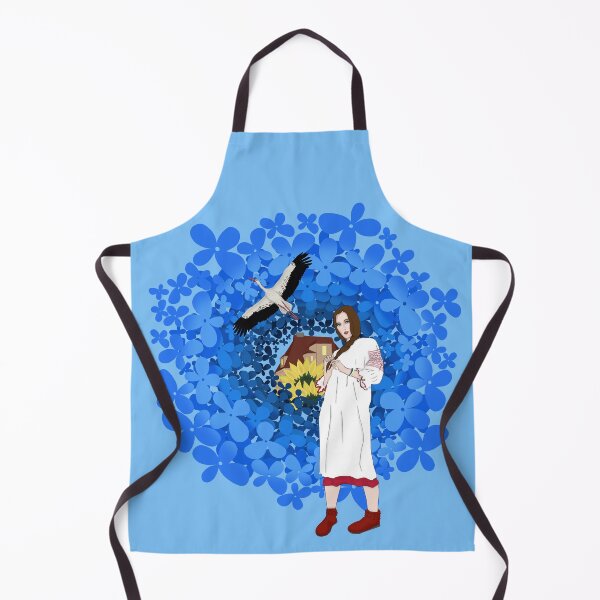 Item preview, Ukrainian woman, Stork and flowers designed and sold by KateQR.