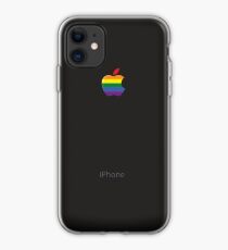 iPhone space gray black lesbian gay lgbt rainbow flag iPhone Case