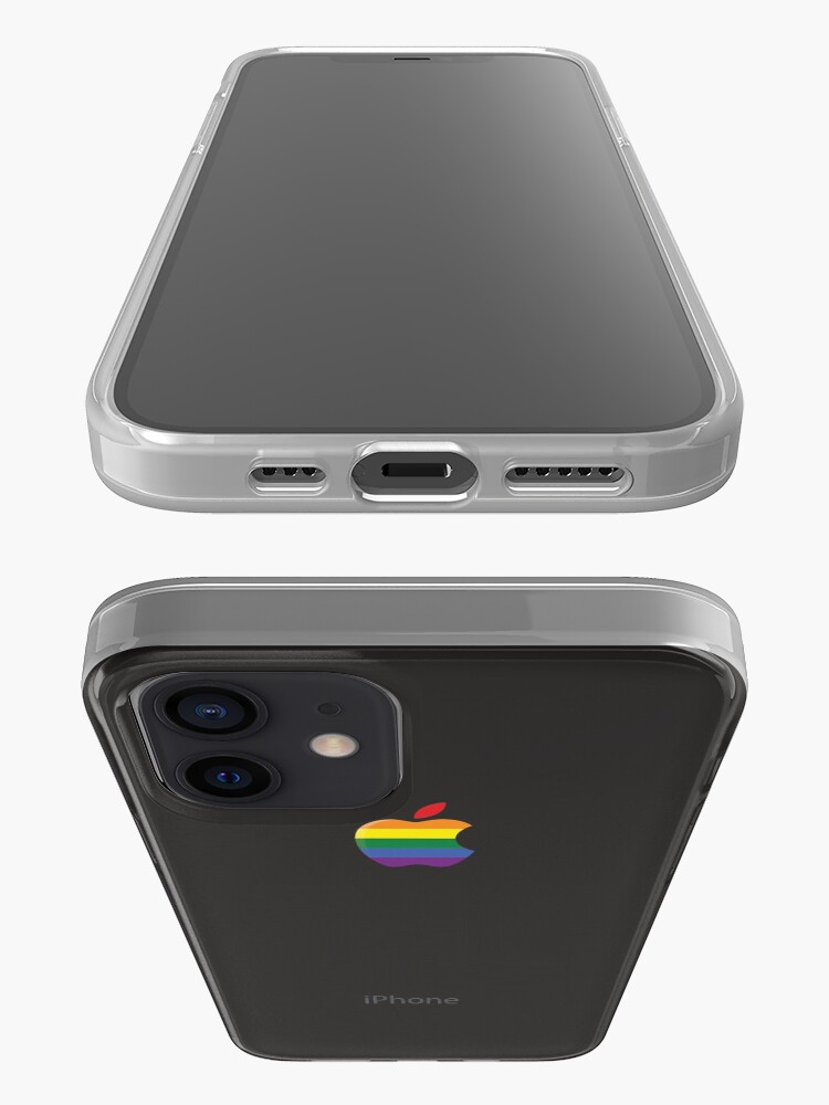 Alternate view of iPhone space gray black lesbian gay lgbt rainbow flag iPhone Case & Cover