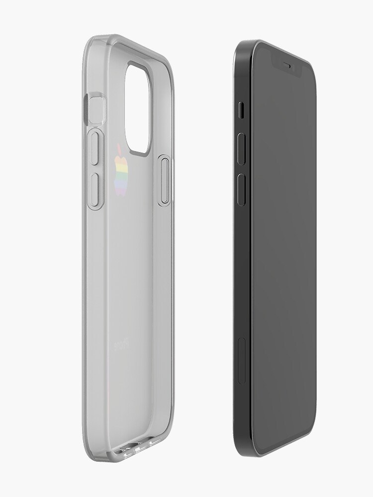 Alternate view of iPhone space gray black lesbian gay lgbt rainbow flag iPhone Case & Cover