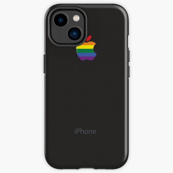 iPhone space gray black lesbian gay lgbt rainbow flag iPhone Tough Case