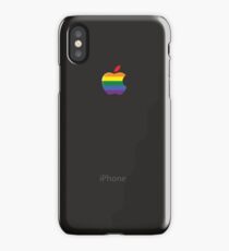 iPhone space gray black lesbian gay lgbt rainbow flag iPhone Case
