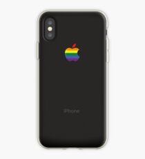 iPhone space gray black lesbian gay lgbt rainbow flag iPhone Case