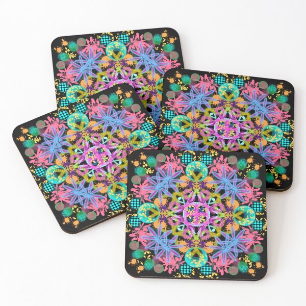 Item preview, Neon Mandala Flower Abstract designed and sold by Chatchot.