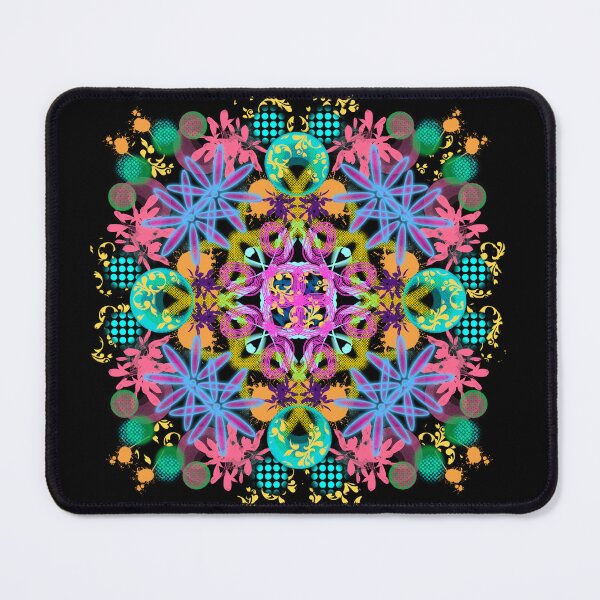 Item preview, Neon Mandala Flower Abstract designed and sold by Chatchot.