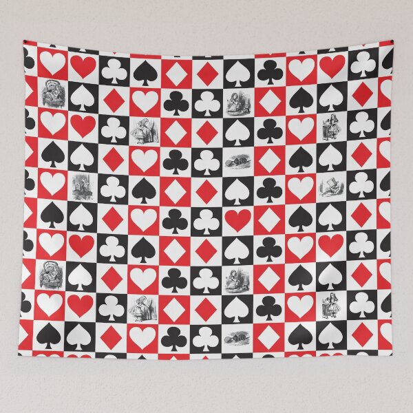 Item preview, Alice In Wonderland Playing Card Suites Pattern designed and sold by Frankie@ BritishMadeGifts.