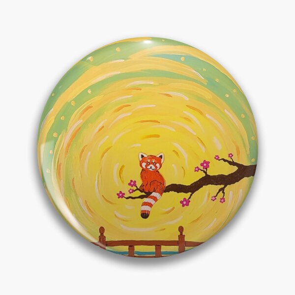 Item preview, Red panda in spiraling sun designed and sold by Cathy Bishop Jones Art.