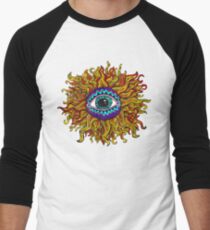 Camiseta ¾ estilo béisbol Girasol psicodélico: solo la flor