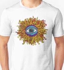 Psychedelische Sonnenblume - Nur die Blume Slim Fit T-Shirt