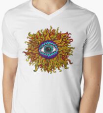 Psychedelic Sunflower - Just the flower Men's V-Neck T-Shirt
