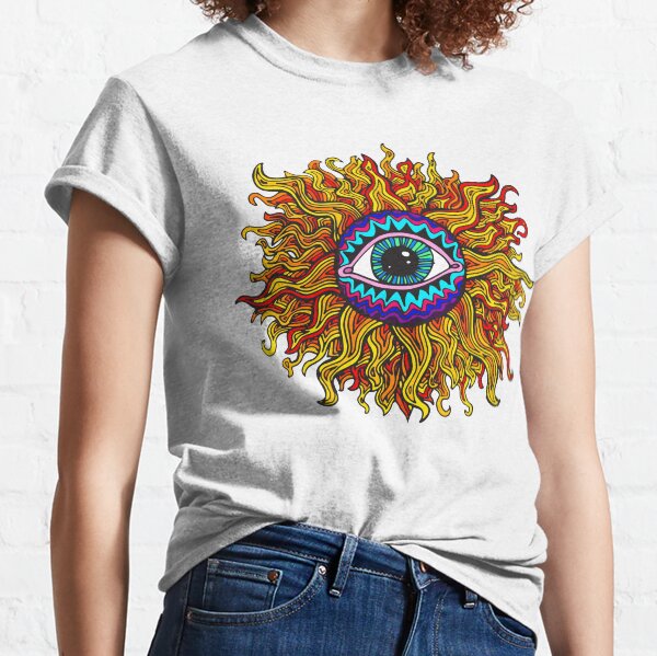 Psychedelic Sunflower - Just the flower Classic T-Shirt