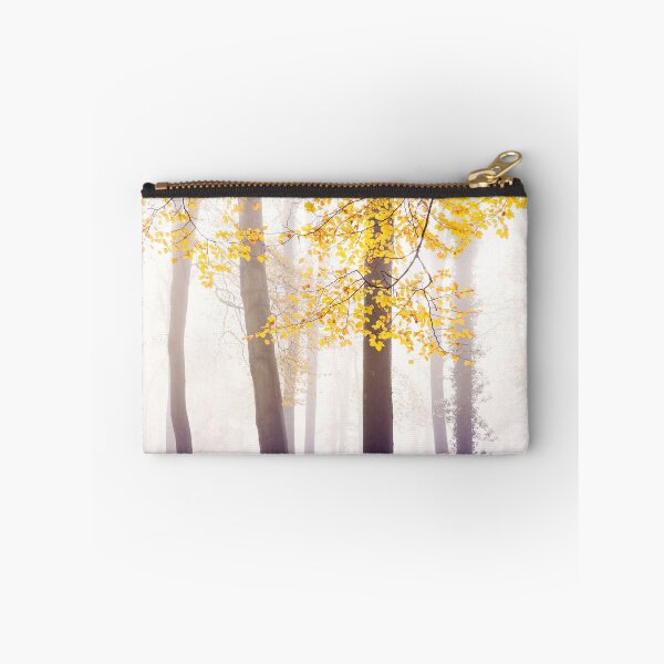 Item preview, Yellow leaves of beech trees, shining bright in the fog designed and sold by Victoria Ashman.