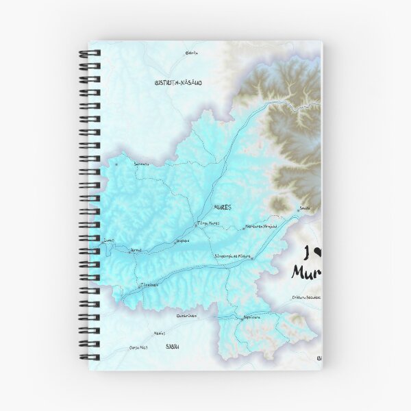 Item preview, Mureș County Map, România designed and sold by maptheclouds.