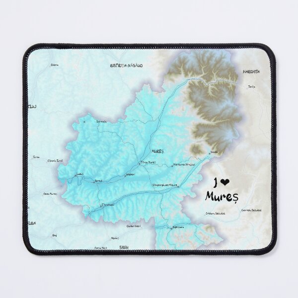 Item preview, Mureș County Map, România designed and sold by maptheclouds.