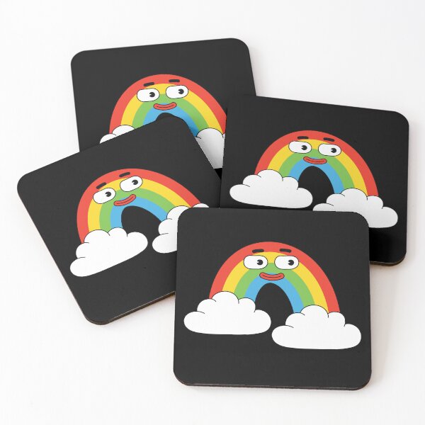 Item preview, Cartoon Rainbow Face in Clouds Illustration designed and sold by PrintPortal.