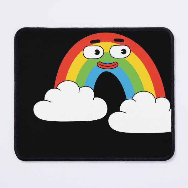 Item preview, Cartoon Rainbow Face in Clouds Illustration designed and sold by PrintPortal.