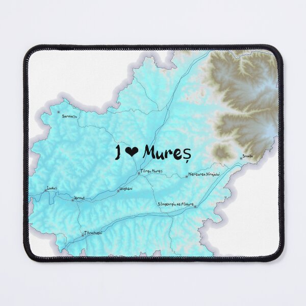 Item preview, Mureș County Map, România 2 designed and sold by maptheclouds.