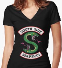 South Side Serpents Women's Fitted V-Neck T-Shirt
