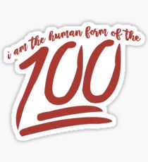 Human form of the 100 emoji Sticker