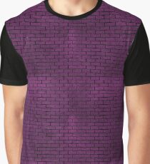 BRICK1 BLACK MARBLE & PURPLE LEATHER Graphic T-Shirt