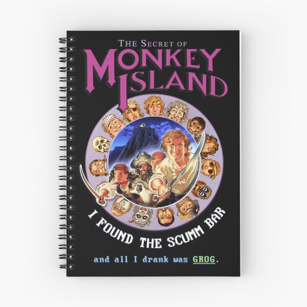 Item preview, Secret of Monkey Island - I FOUND THE SCUMM BAR and all I drank was GROG. - Classic MS-DOS point and click graphic adventure game! designed and sold by RetroTeeStudio.